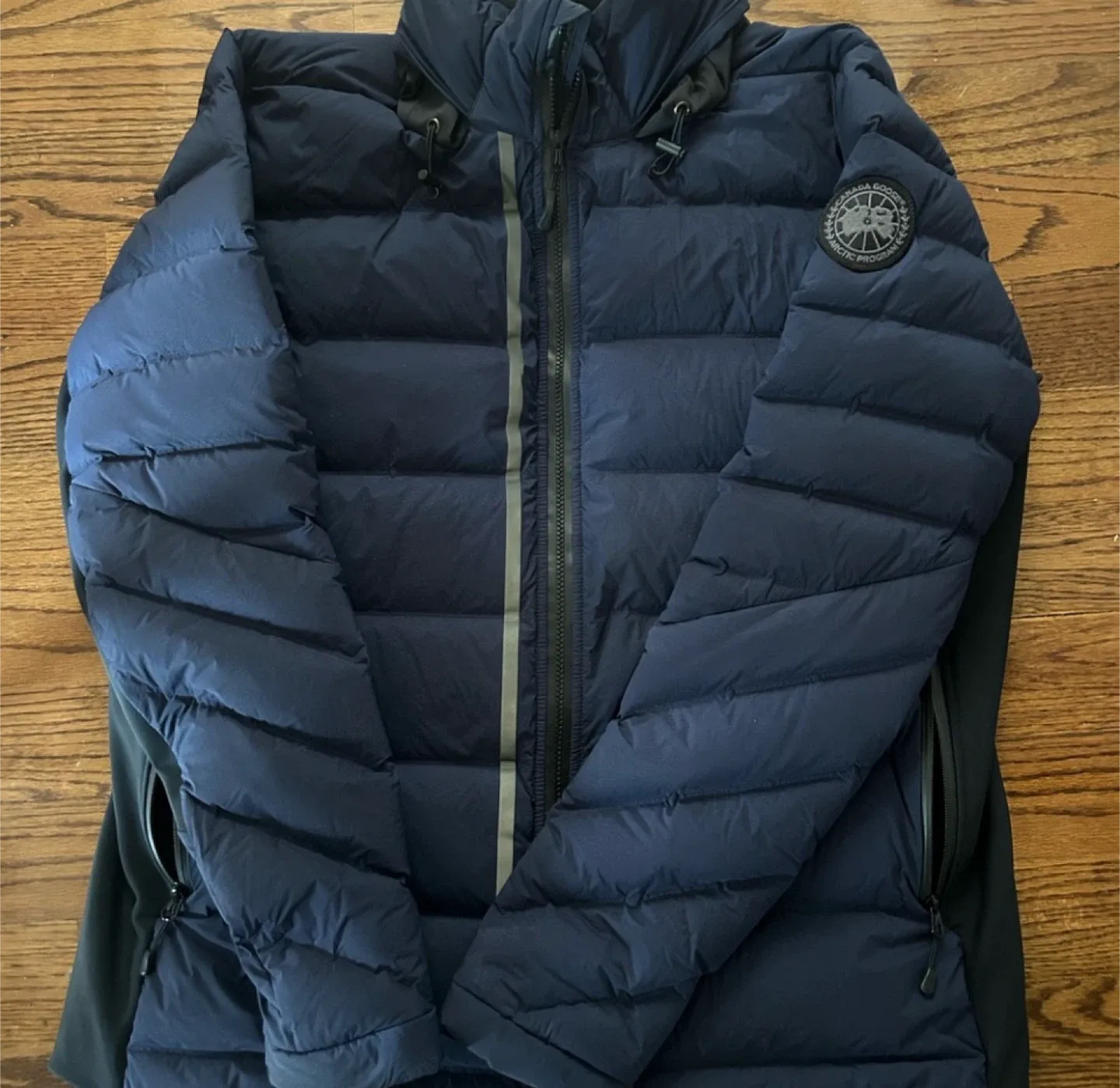 Canada Goose Hybridge Navy Puffer Jacket - Size 2XL