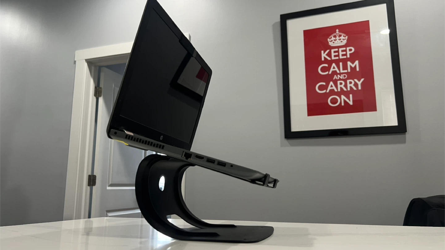 Amazon Basics Adjustable Laptop Stand - Black - photo 3