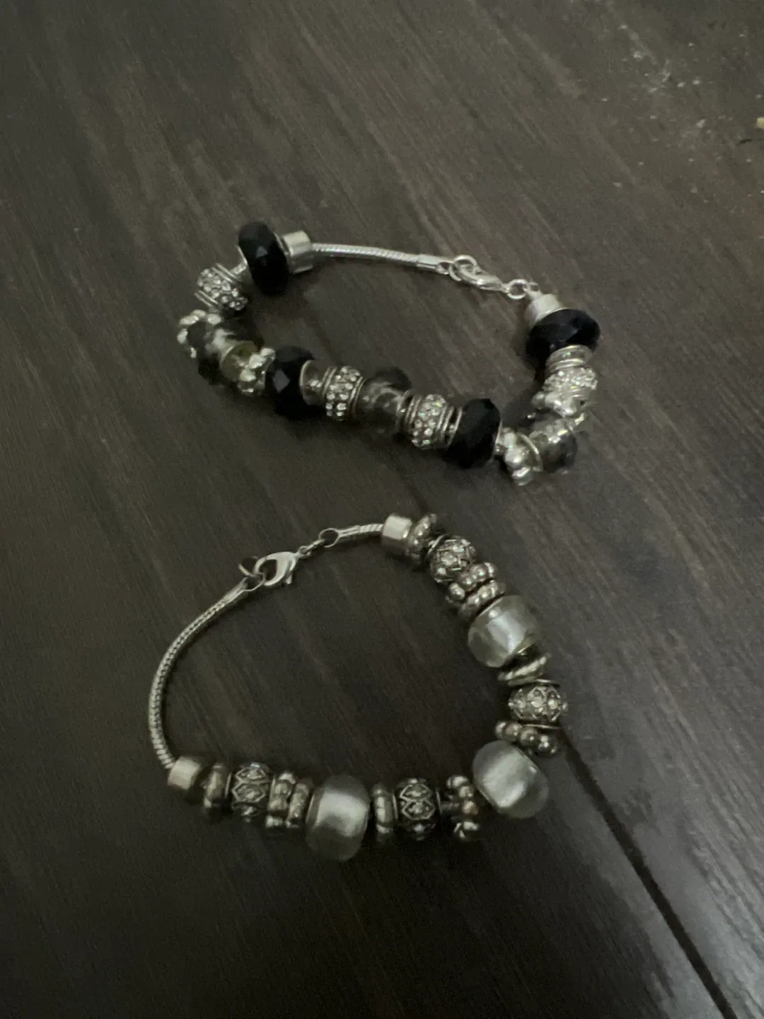Two Pandora Style Charm Bracelets