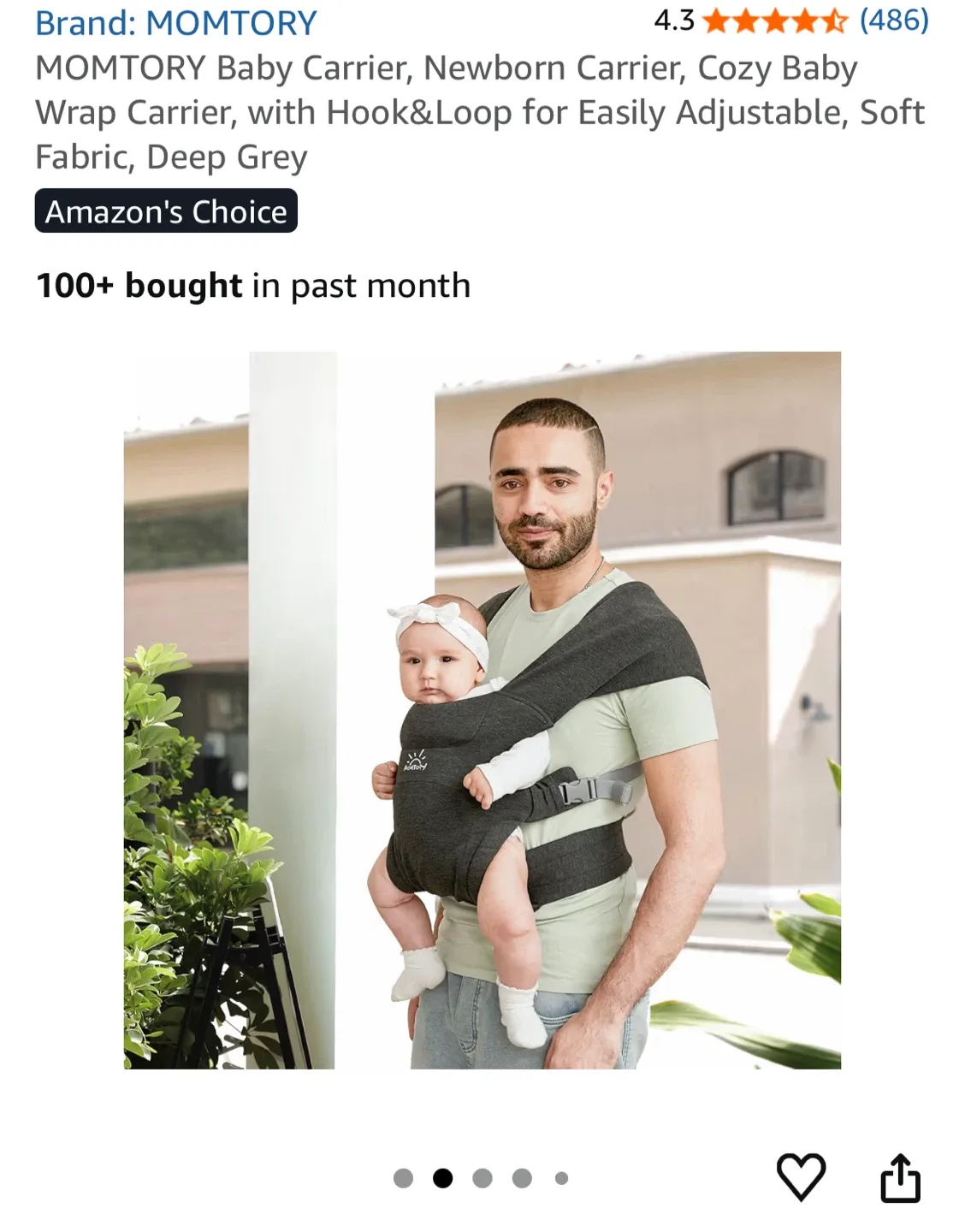 MOMTORY baby Carrier - Deep Grey image indicator(3)