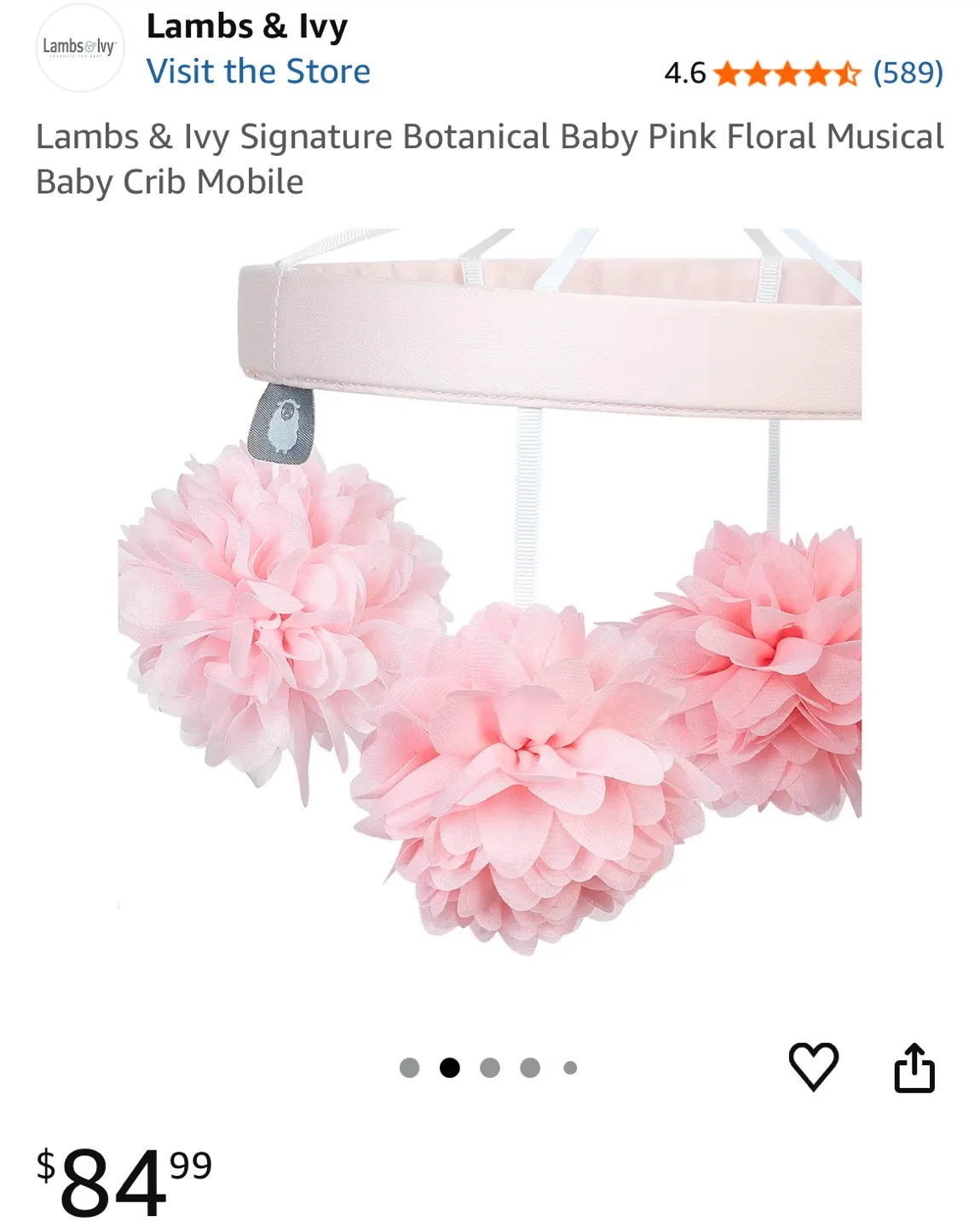 Lambs & Ivy Signature Botanical Baby Crib Mobile image indicator(4)