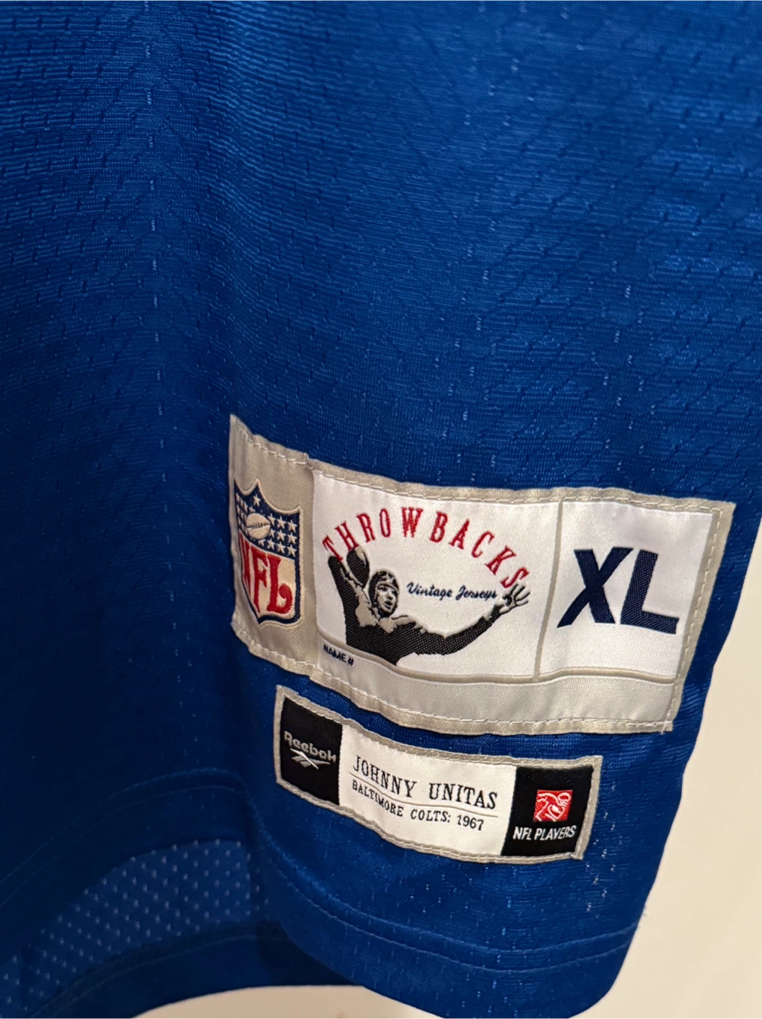 Baltimore Colts Johnny Unitas #19 Throwback Jersey, XL - photo 4