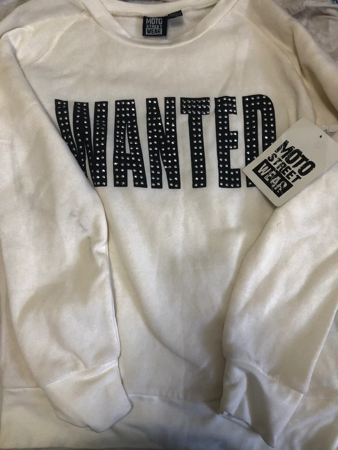 Moto Street Wear 'Wanted' Sweatshirt - Size L thumbnail