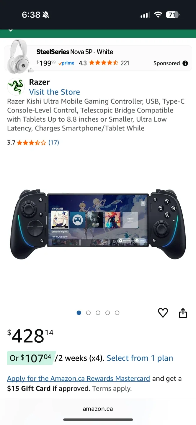 Razer Kishi Ultra Mobile Gaming Controller - NEW