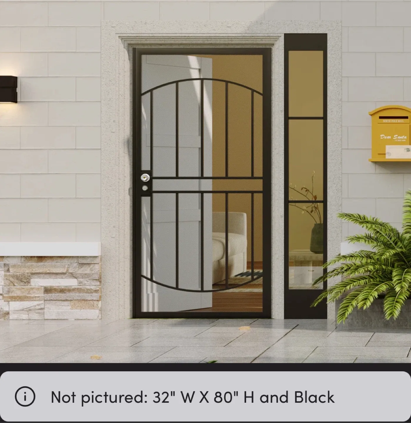 Security Screen Door - Metal and Mesh Steel image indicator(5)