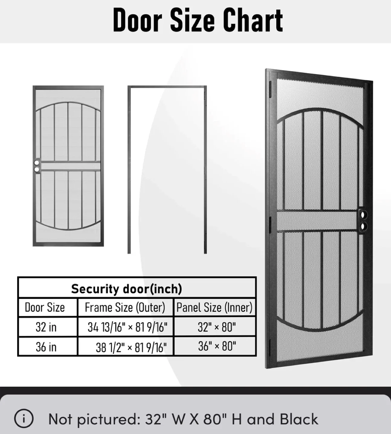 Security Screen Door - Metal and Mesh Steel image indicator(6)