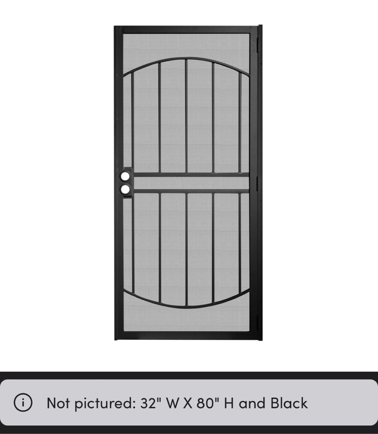 Security Screen Door - Metal and Mesh Steel