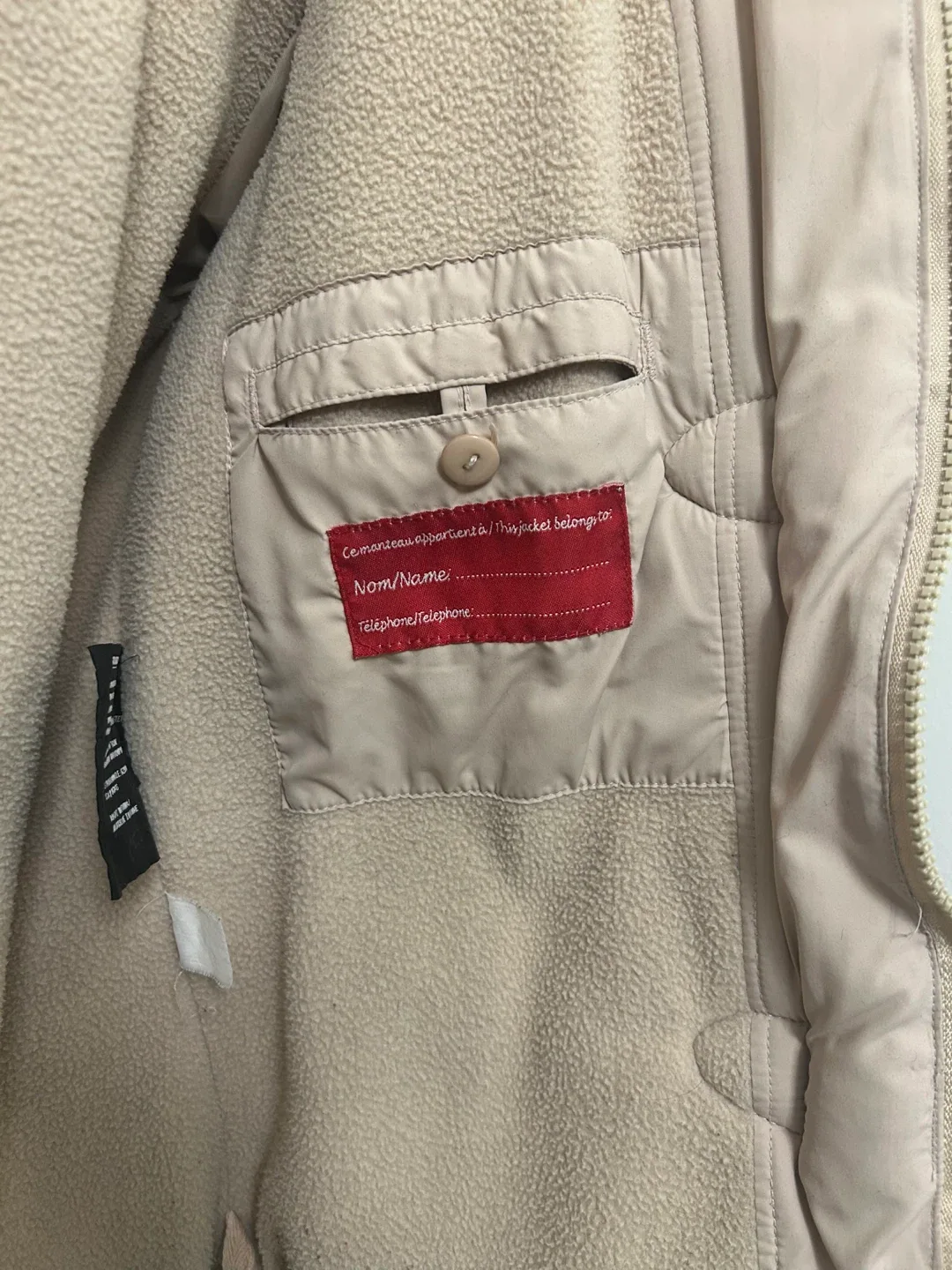 Beige Puffer Jacket with Fur Hood image indicator(7)