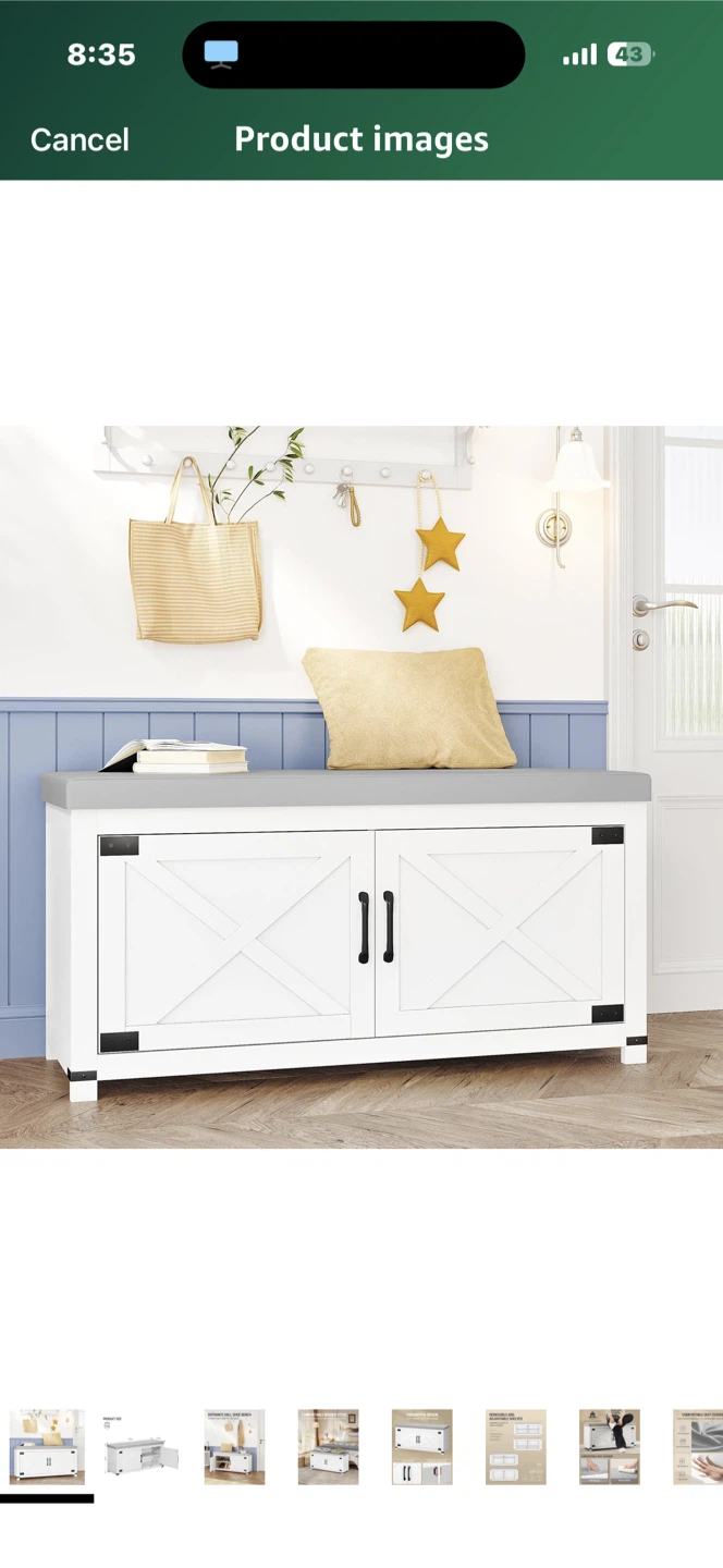 New Storage Bench - Shoe Storage Ottoman - photo 5