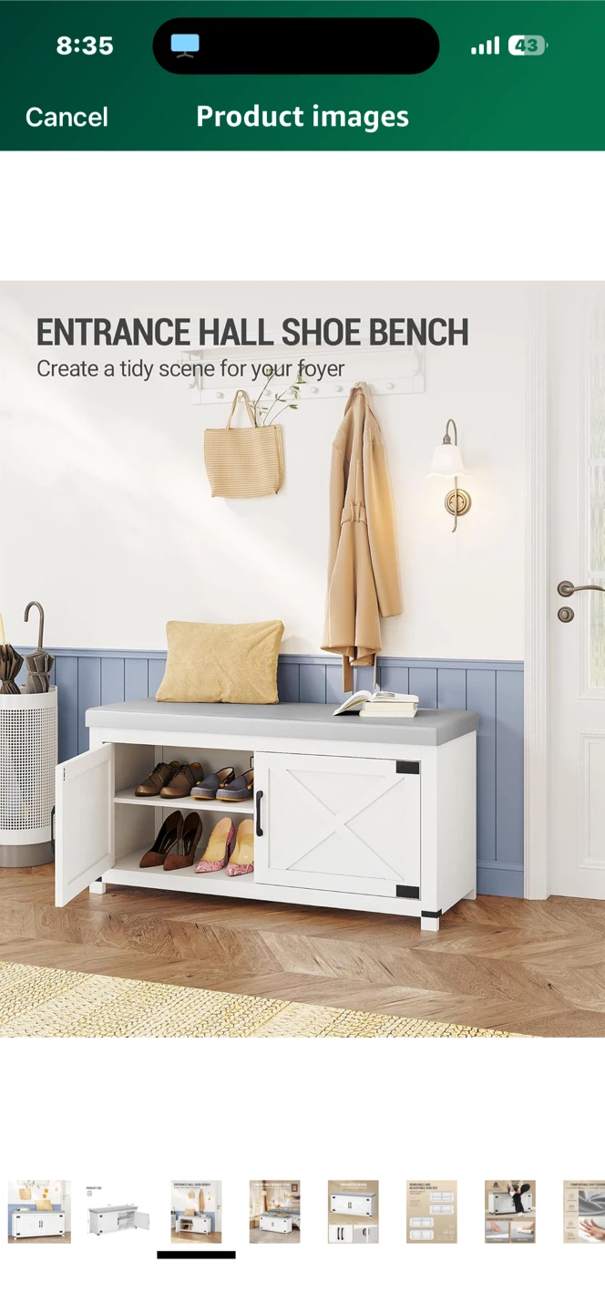 New Storage Bench - Shoe Storage Ottoman