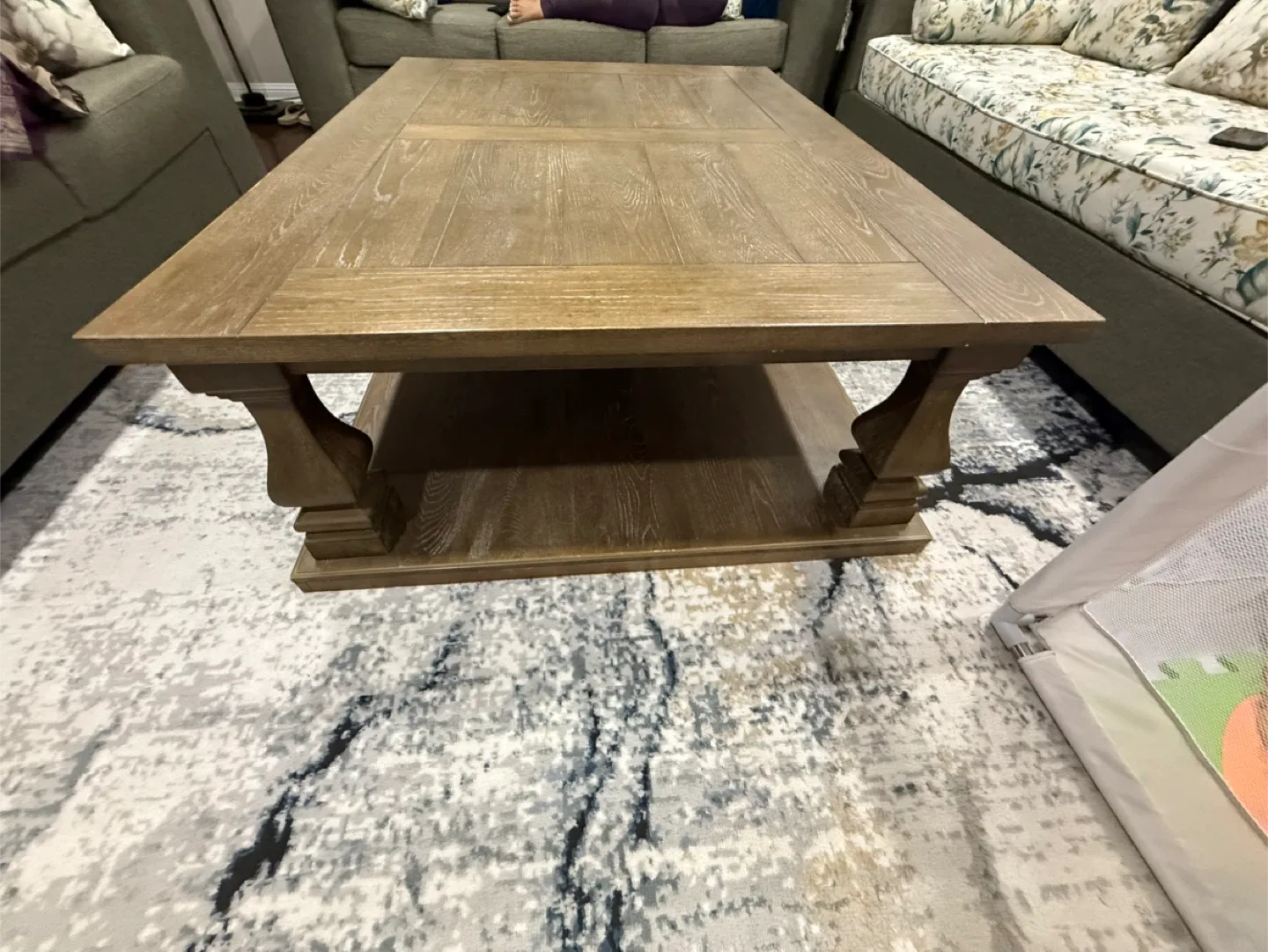 Wooden Coffee Table with Shelf