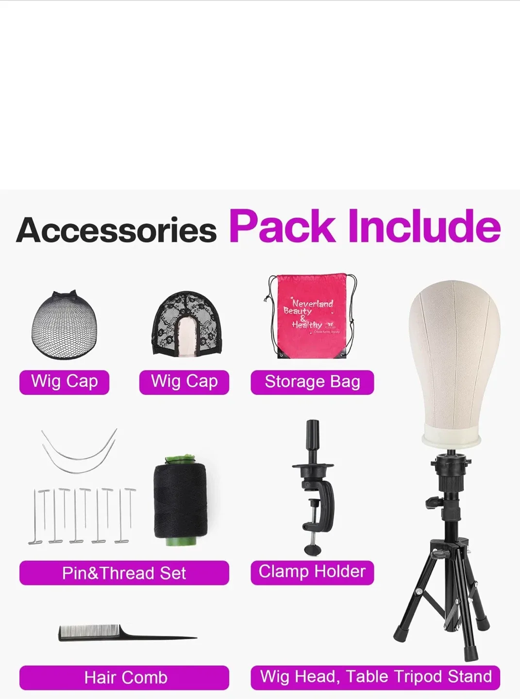 Neverland Beauty 23 Inch Training Head Mannequin image indicator(5)