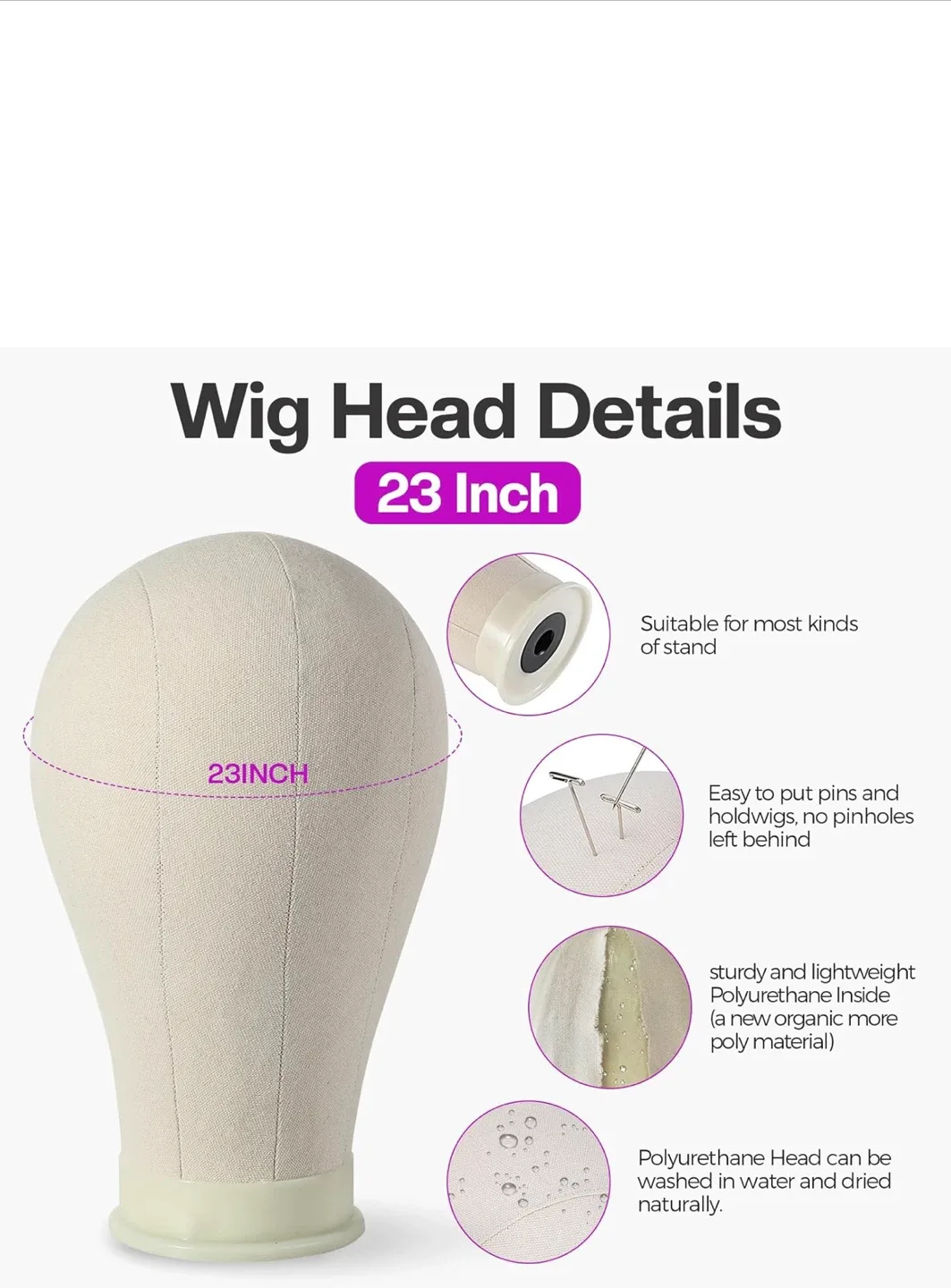 Neverland Beauty 23 Inch Training Head Mannequin image indicator(3)