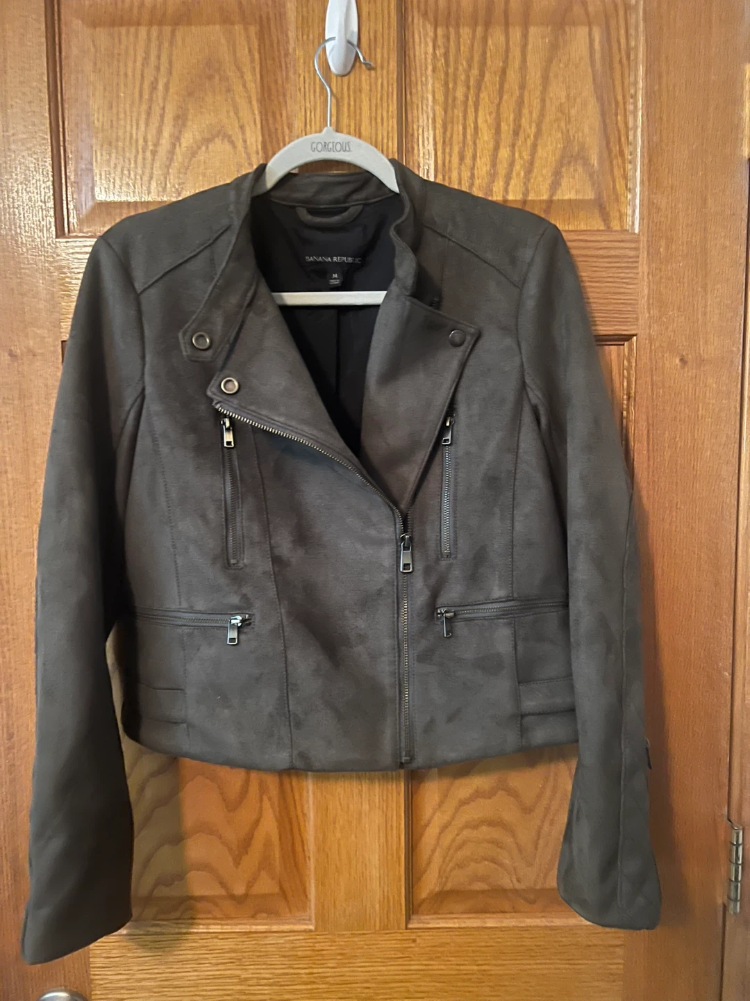 Women’s Banana Republic Olive Green Moto Jacket - Size M