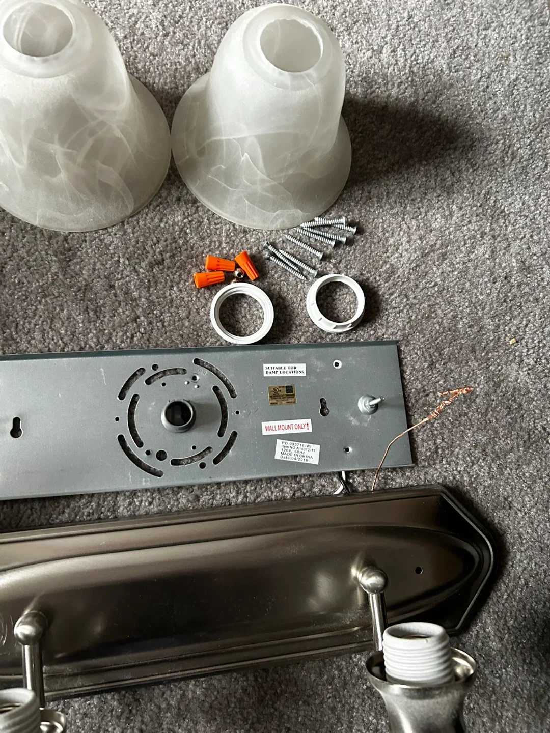 Bathroom Vanity Light Fixture with 4 Glass Shades image indicator(2)