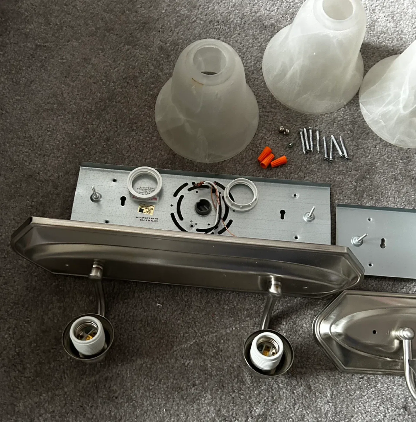 Bathroom Vanity Light Fixture with 4 Glass Shades image indicator(3)