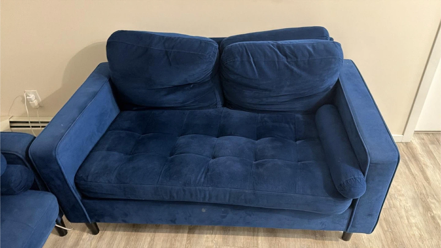 Blue Sofa Set - photo 2