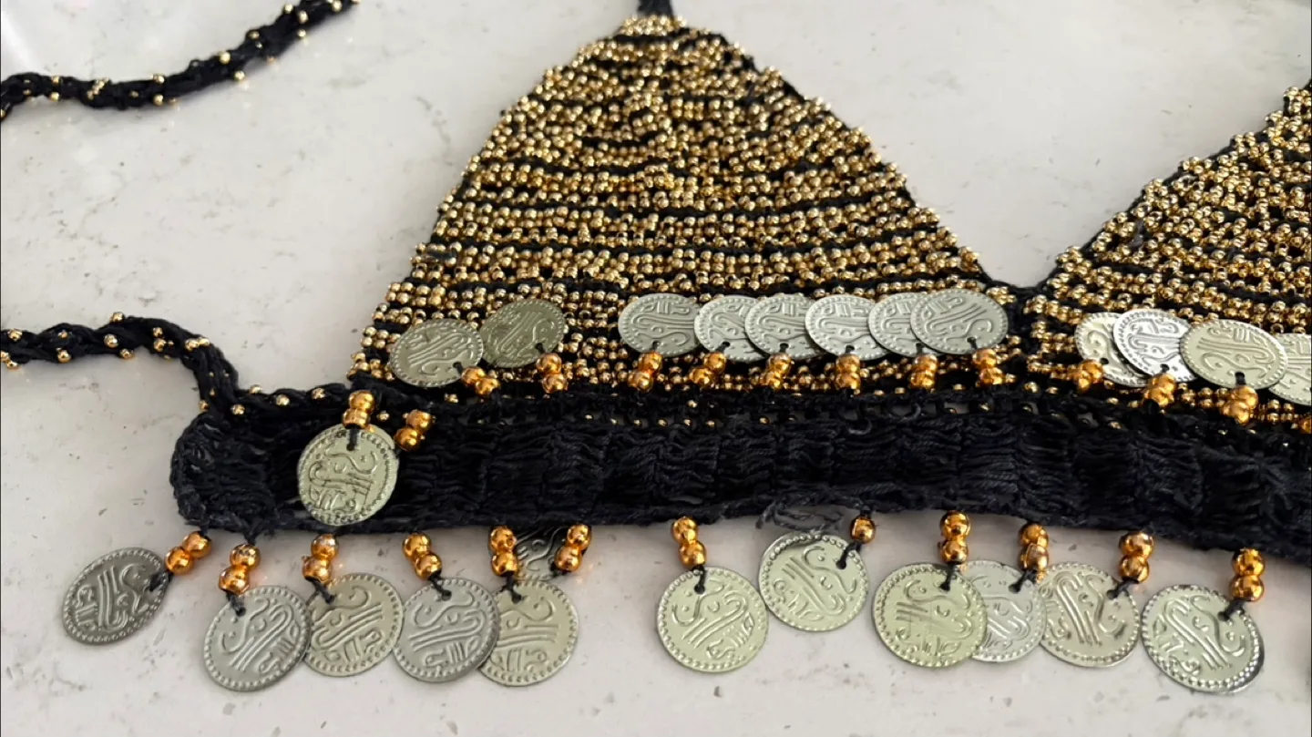 Belly Dance Bra Top - Black & Gold image indicator(4)