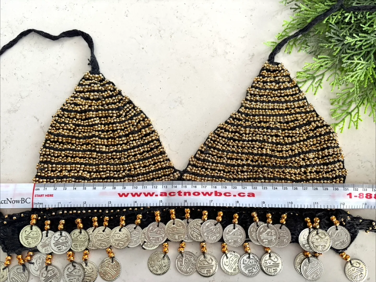 Belly Dance Bra Top - Black & Gold image indicator(3)