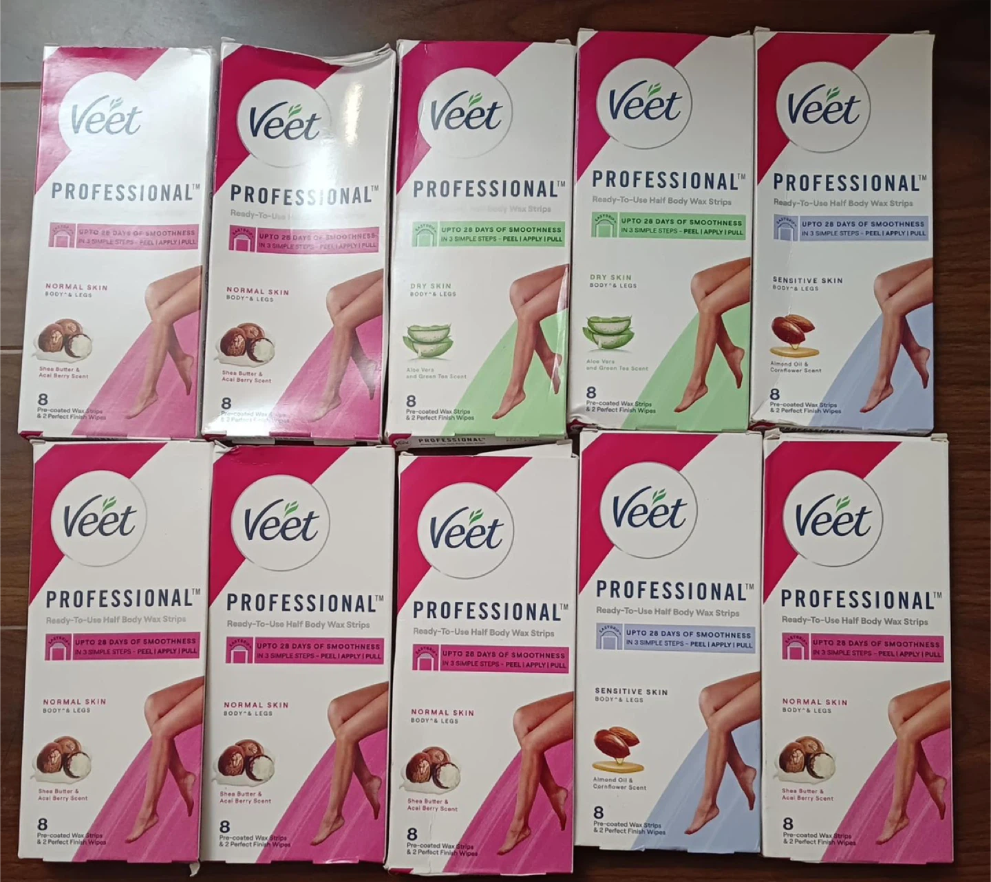 10 packs Veet Wax Strips