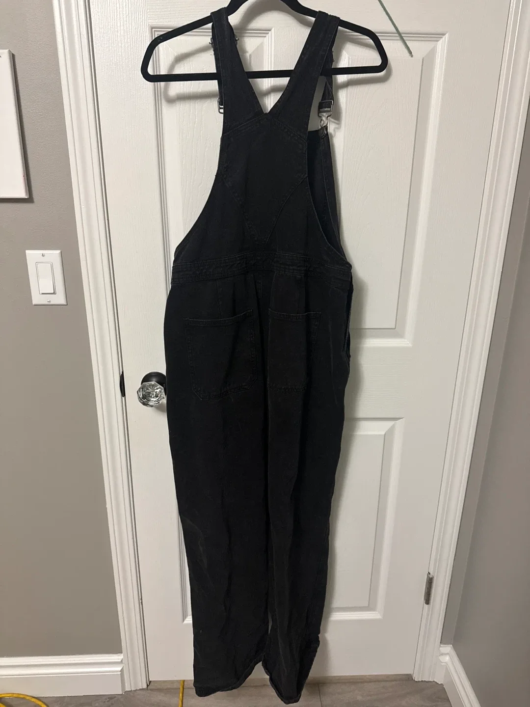Black Denim Overalls