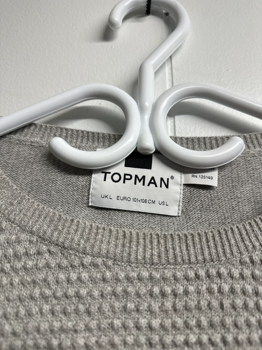 Topman Grey Knit Sweater - Size L - photo 2