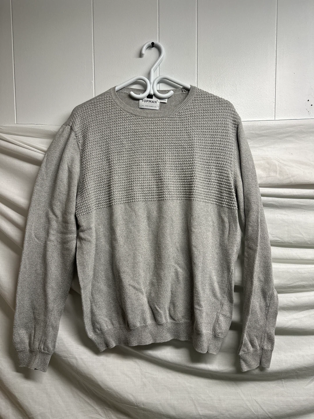 Topman Grey Knit Sweater - Size L