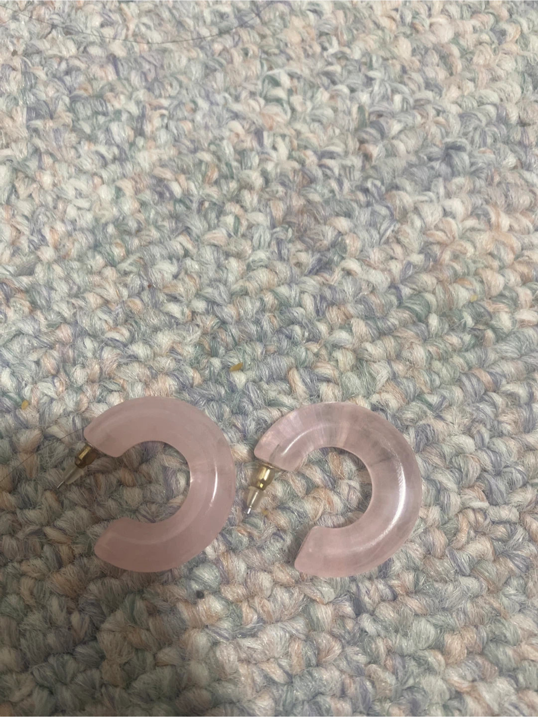 Pink Hoop Earrings