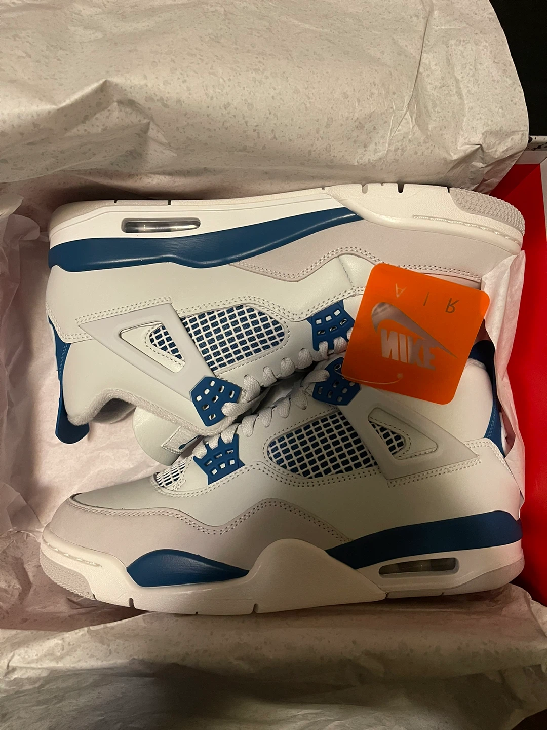 Nike Air Jordan 4 Retro Military Blue, Size 9.5