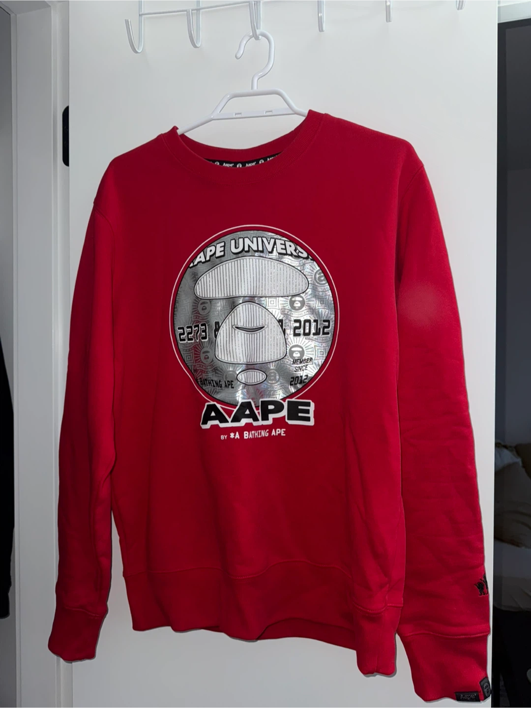 AAPE by A Bathing Ape Red Sweatshirt - Size L