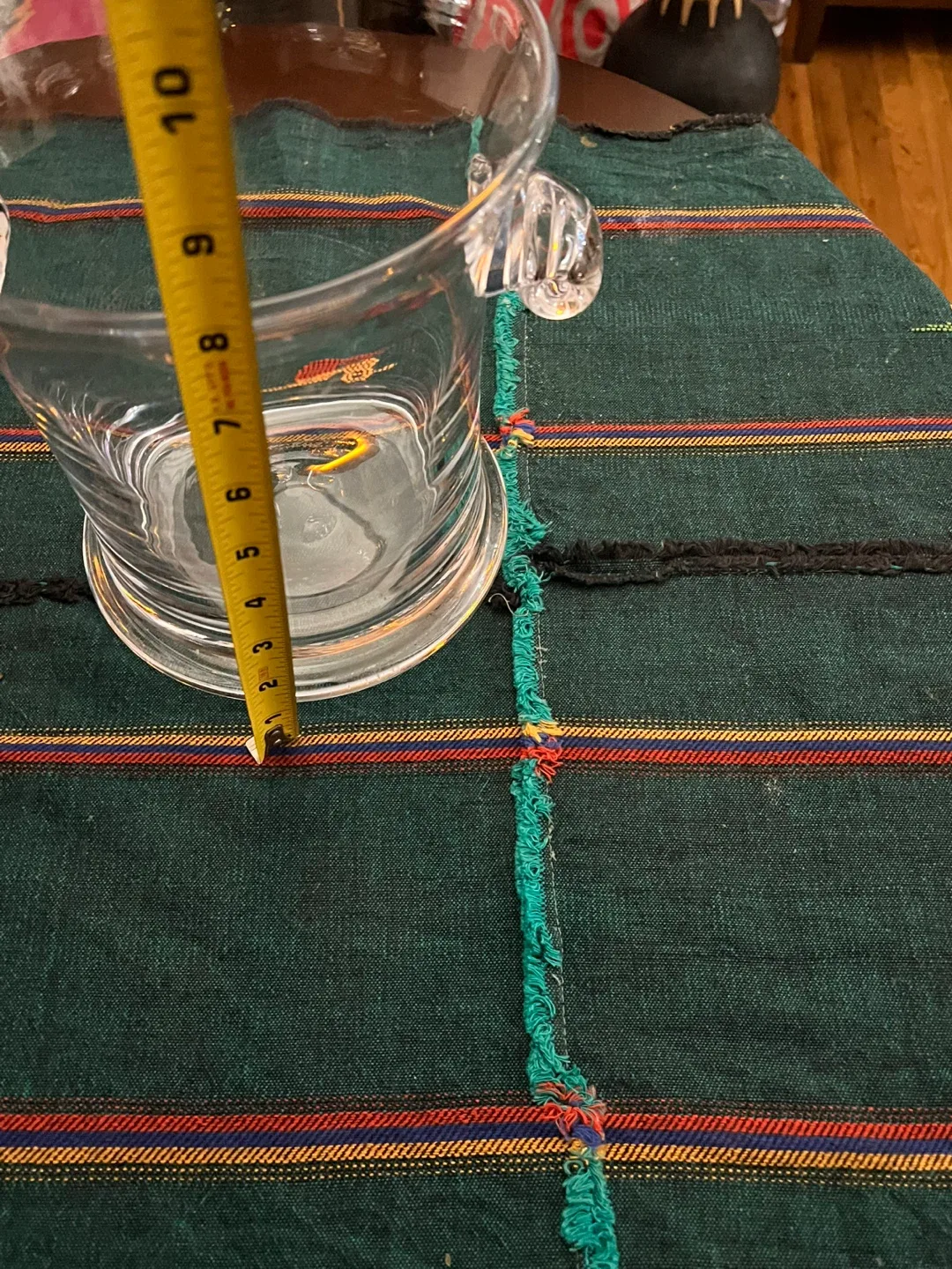 Clear Glass Ice Bucket with Handles