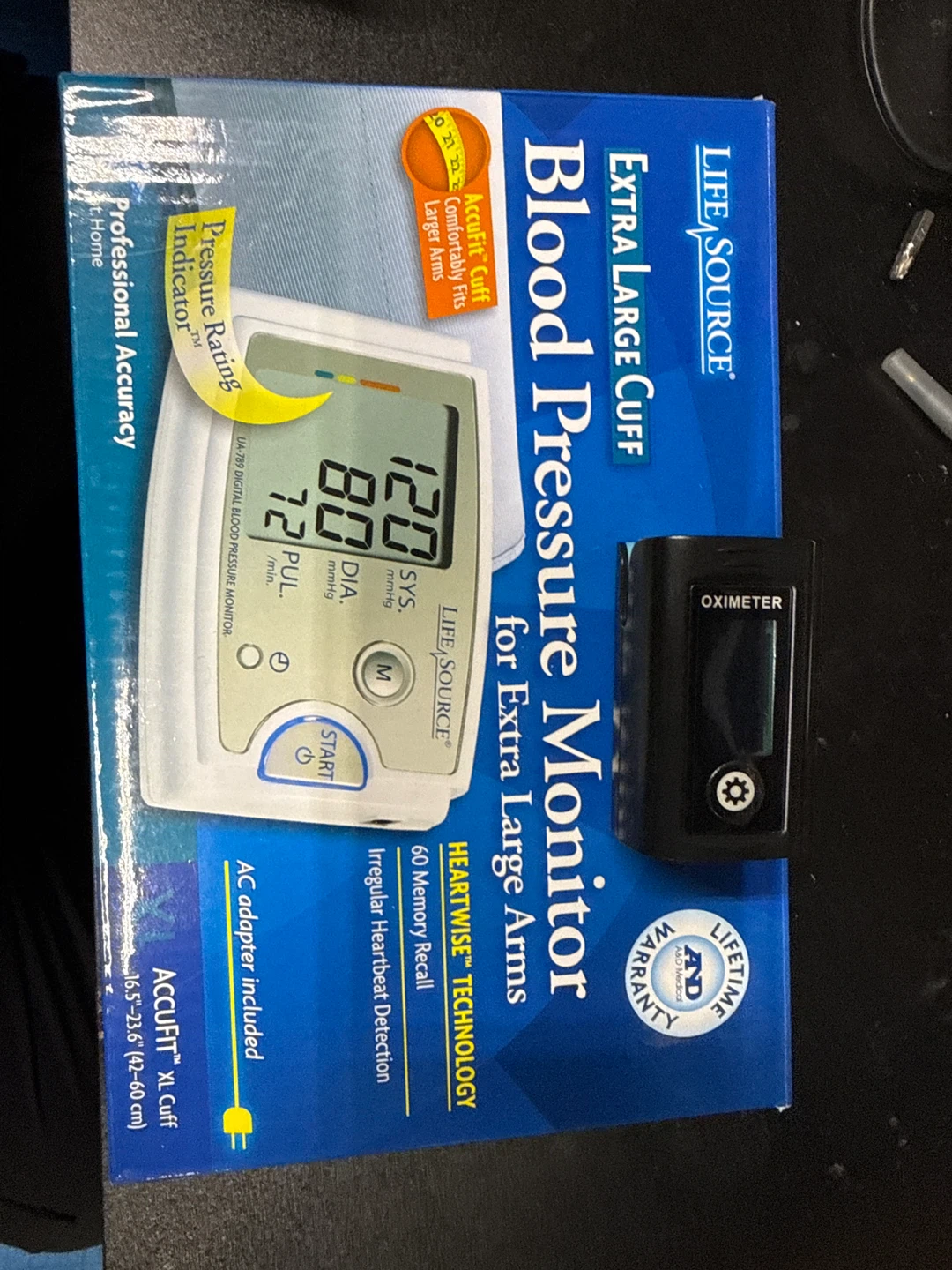 LifeSource Blood Pressure Monitor with Extra Large Cuff
