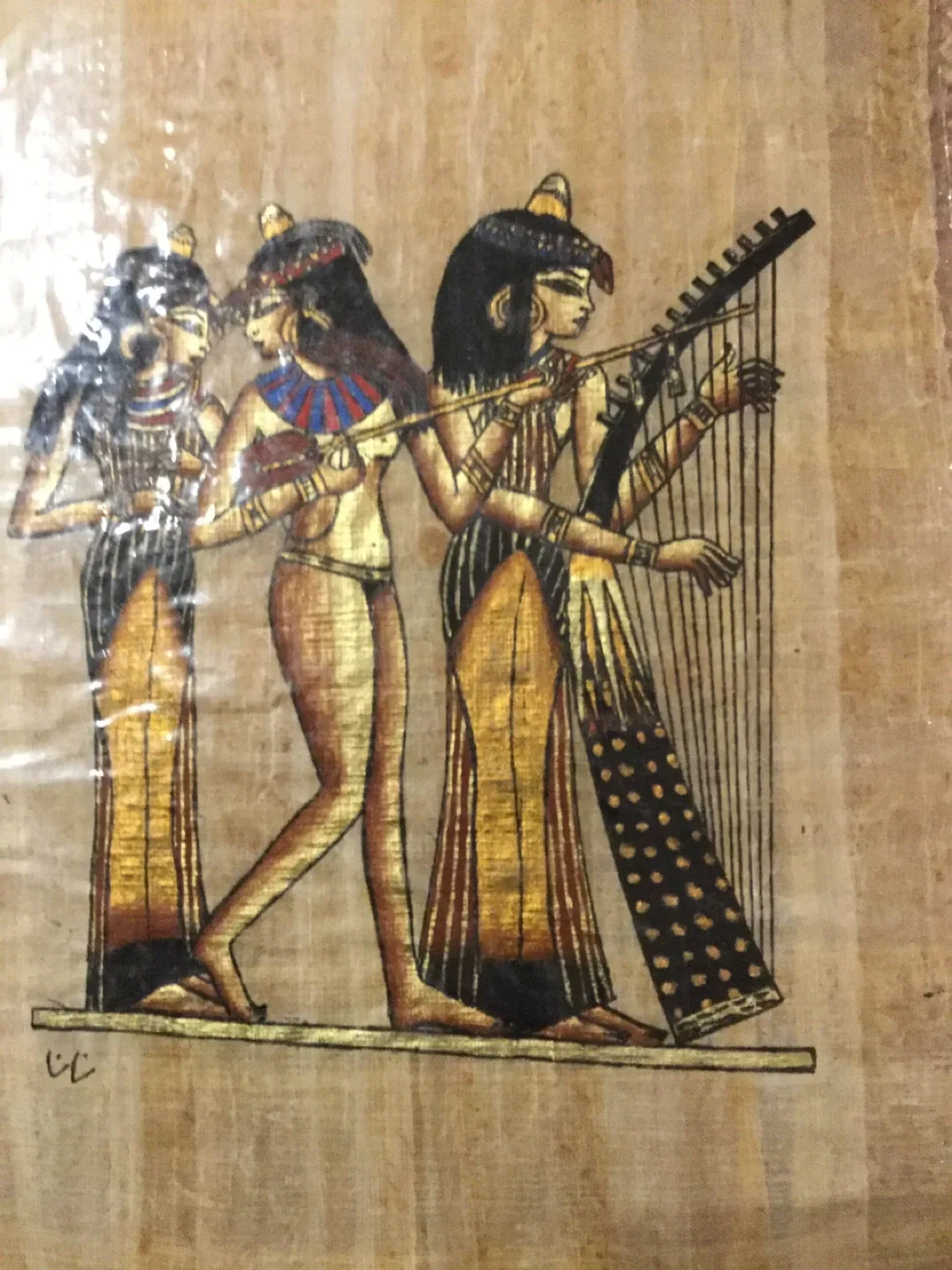 Egyptian Papyrus pharaonic Art 14 by 9 inches image indicator(3)