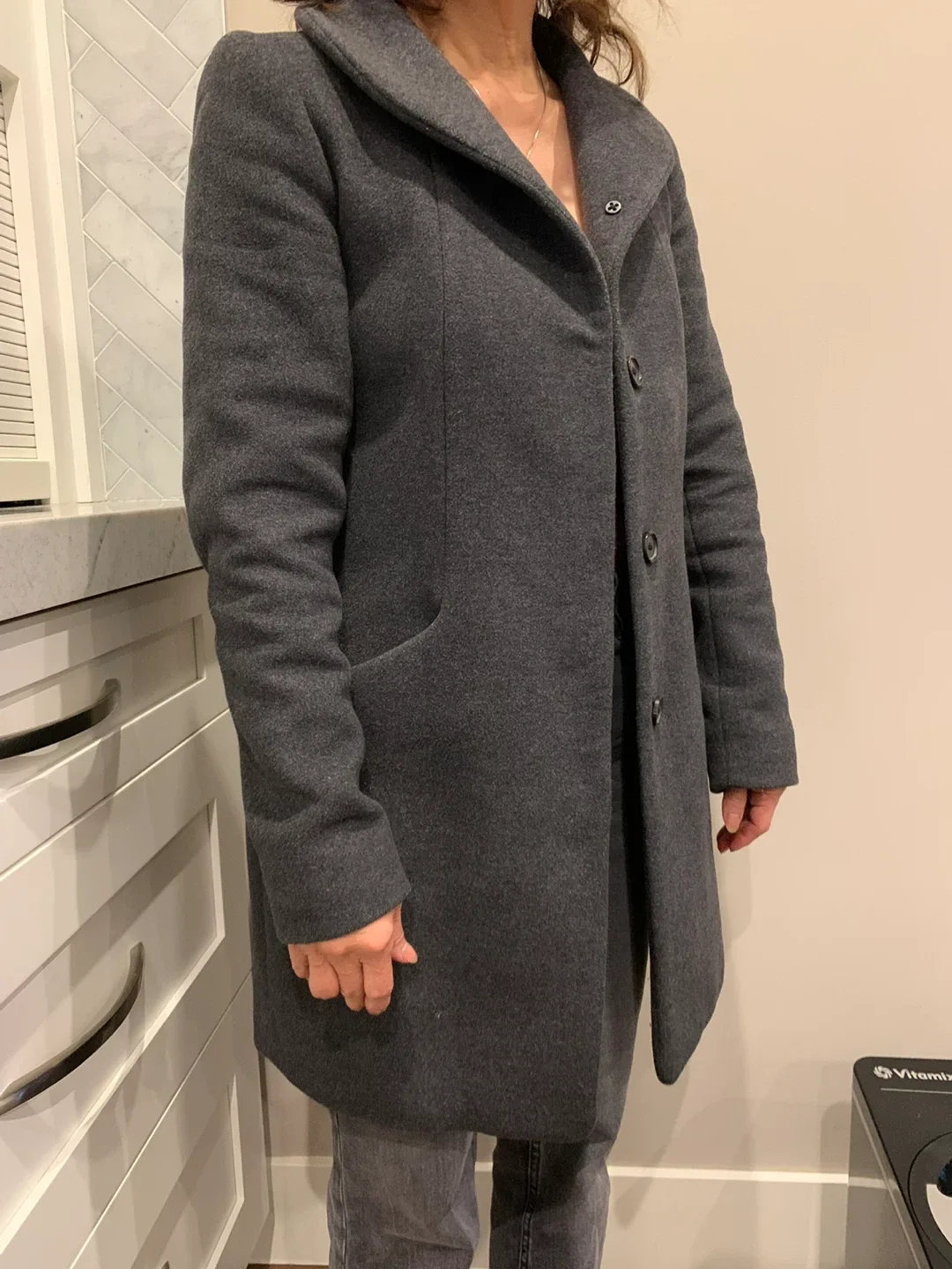 Wilfred Cocoon Coat - Grey, Size XSmall