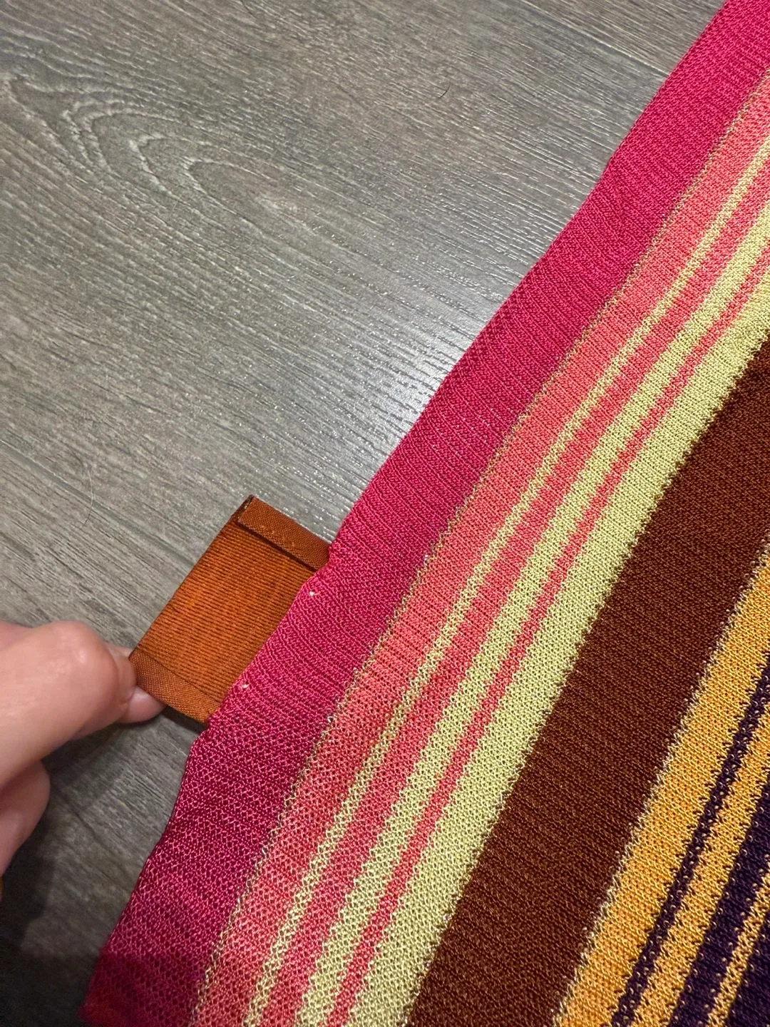 Authentic Missoni Striped Scarf - Pink, Orange, Brown image indicator(6)