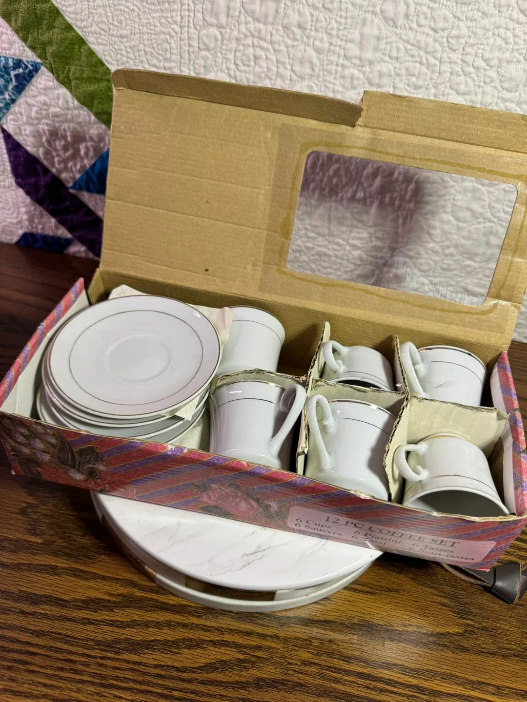 12 PC Coffee Set, 6 Cups & Saucers