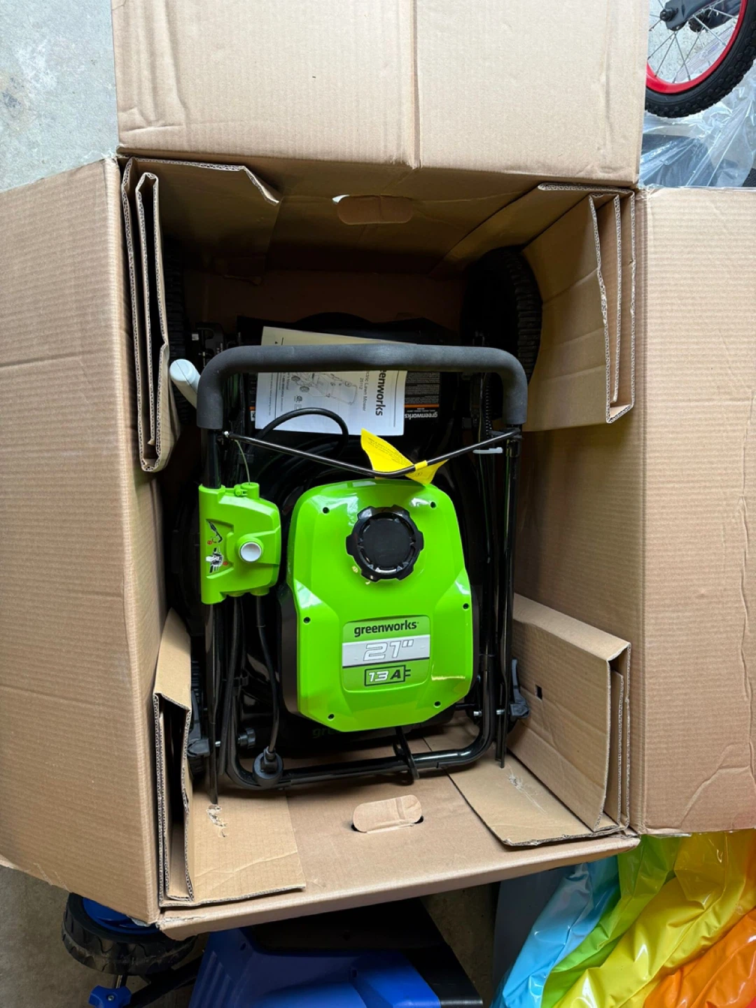 Greenworks 21" Corded Lawn Mower MO13B00 - photo 4