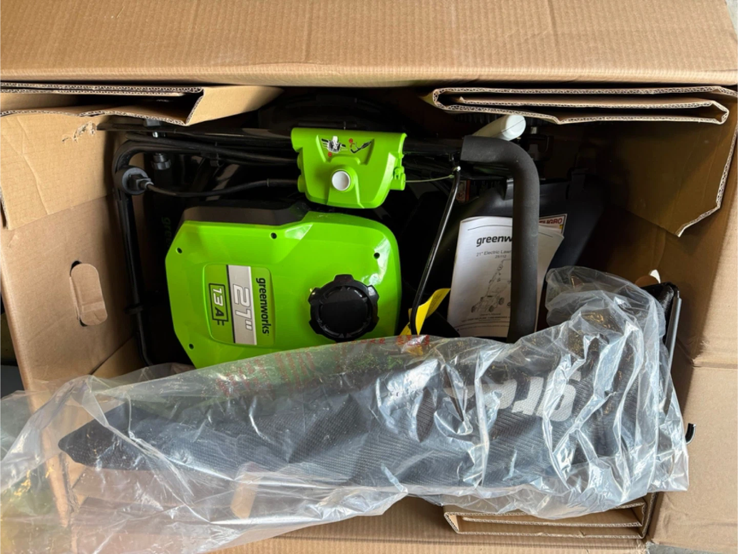 Greenworks 21" Corded Lawn Mower MO13B00 - photo 2