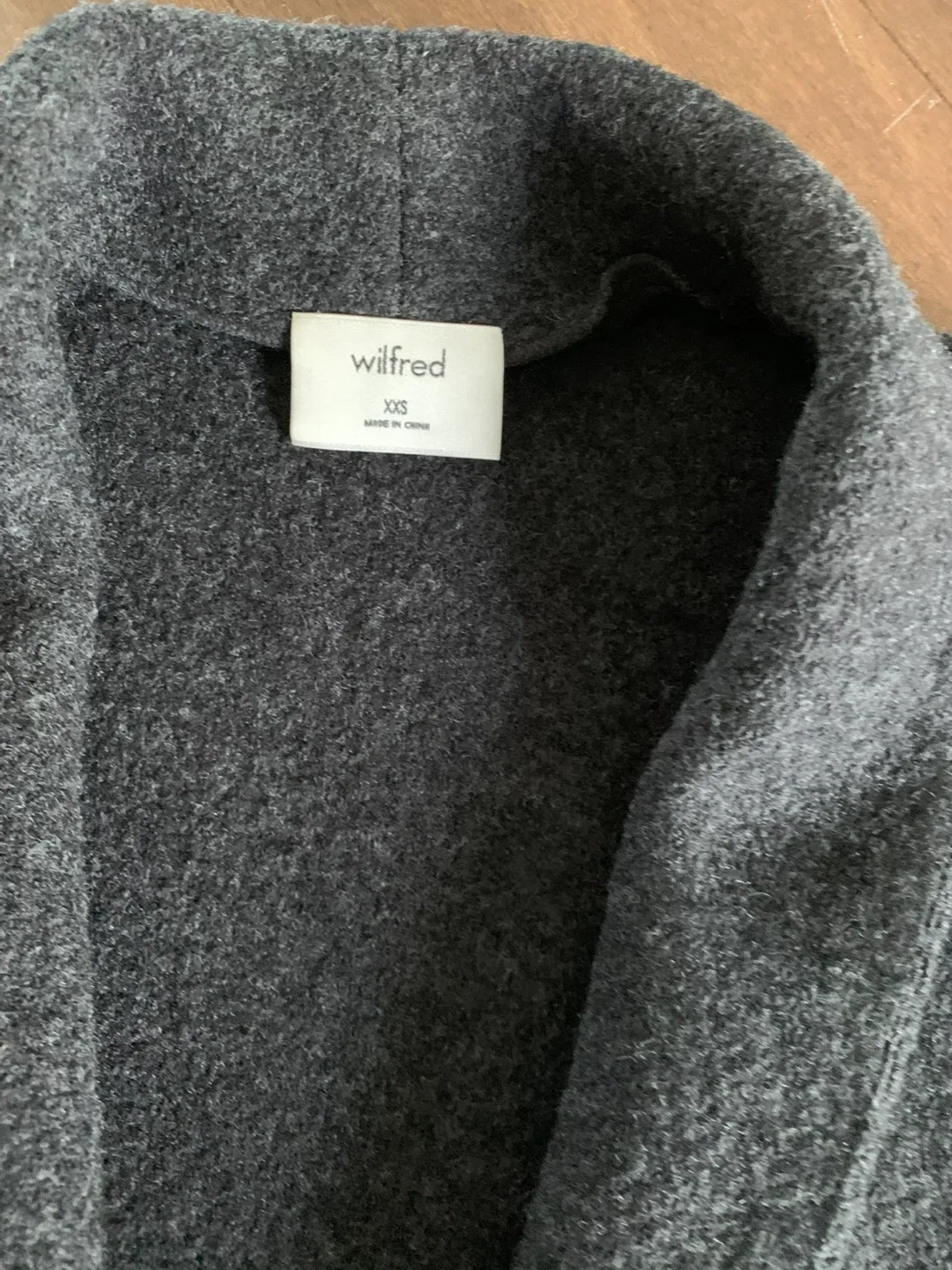 Wilfred Coat - XXS - Charcoal Grey