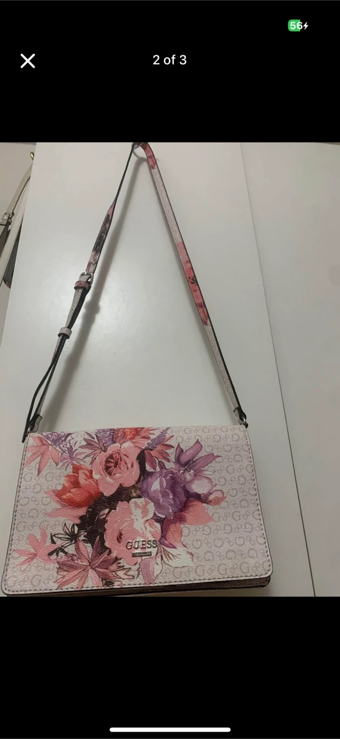 Guess Floral Pattern Crossbody Bag