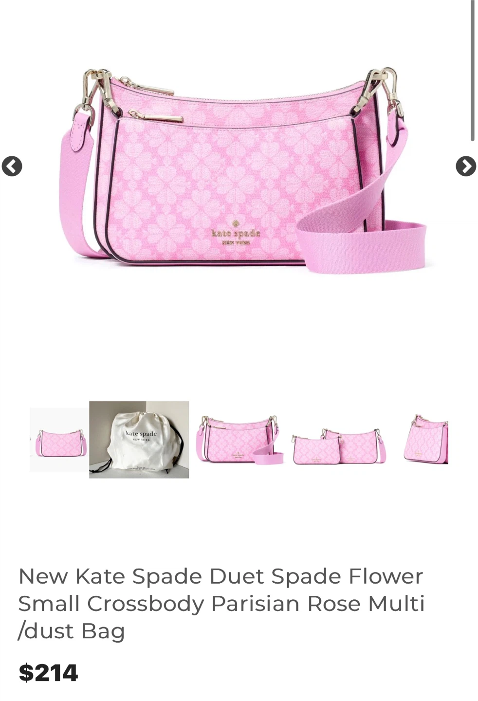 Kate Spade Duet Spade Flower Crossbody
