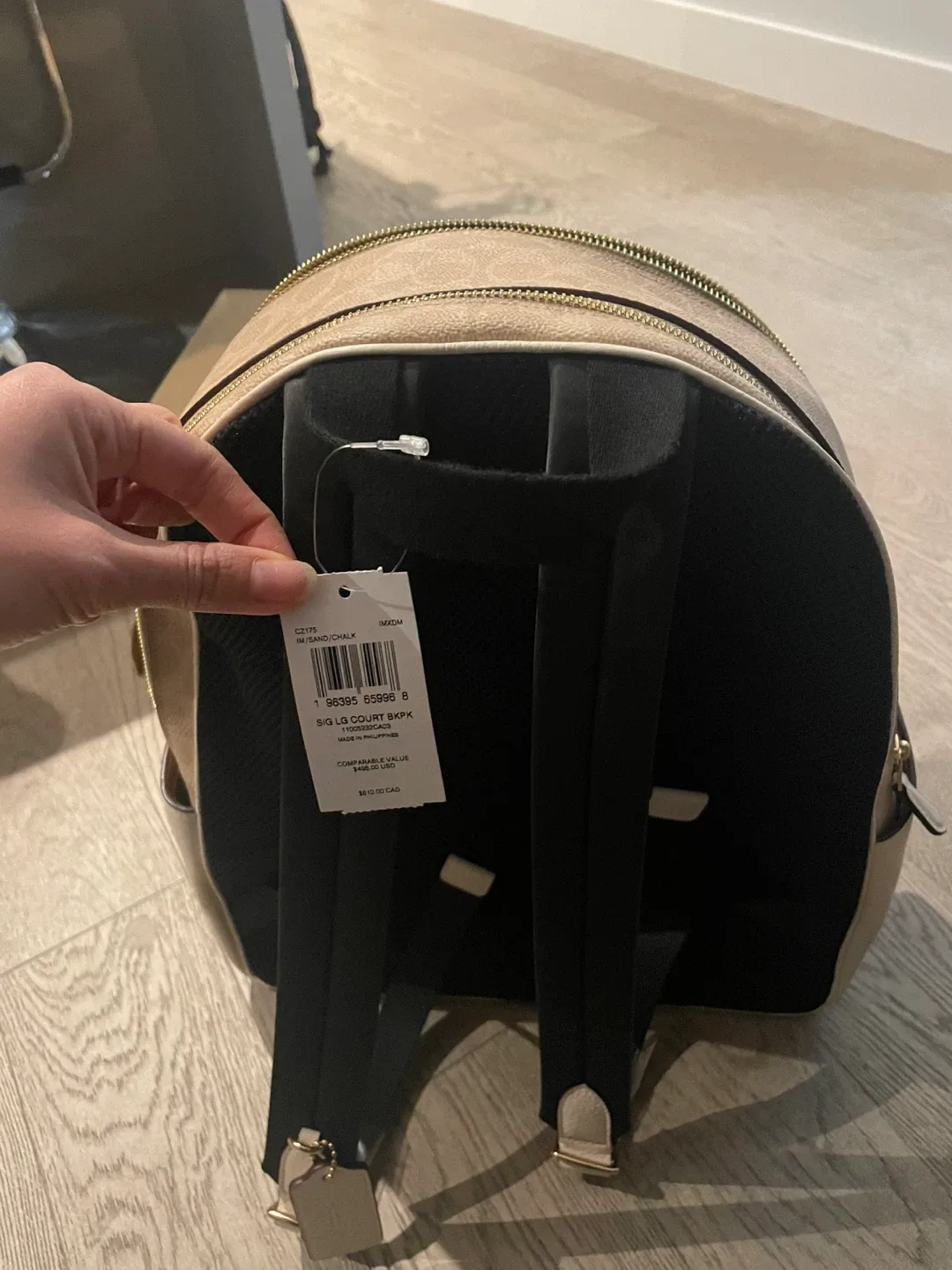 Coach Sig LG Court Backpack - IM/Sand/Chalk image indicator(3)