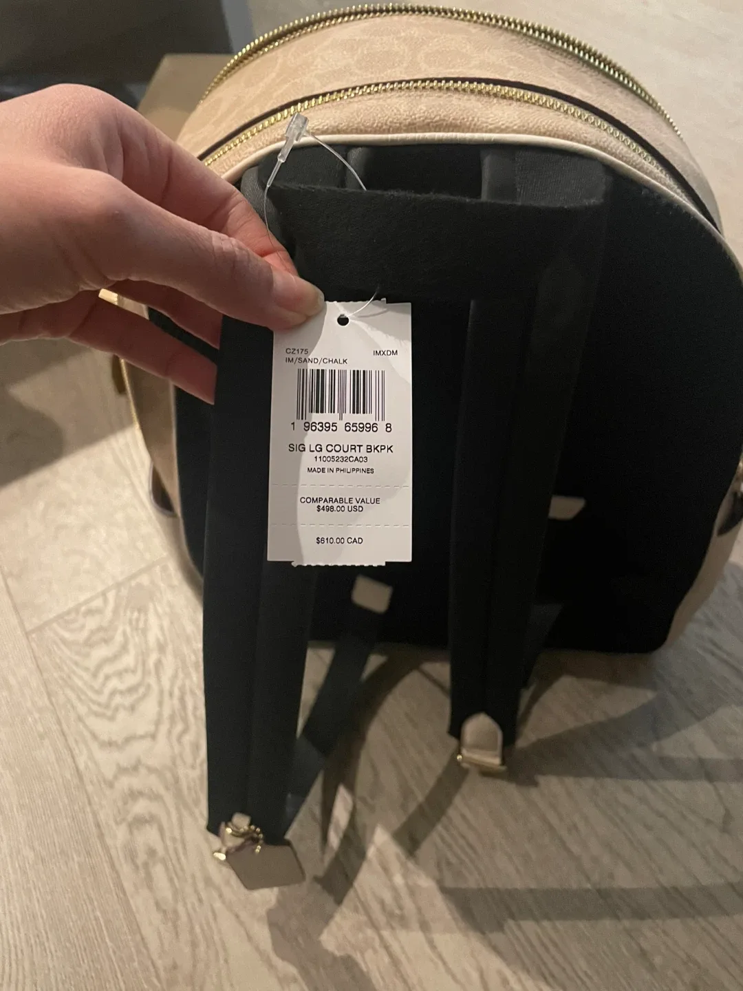 Coach Sig LG Court Backpack - IM/Sand/Chalk image indicator(2)