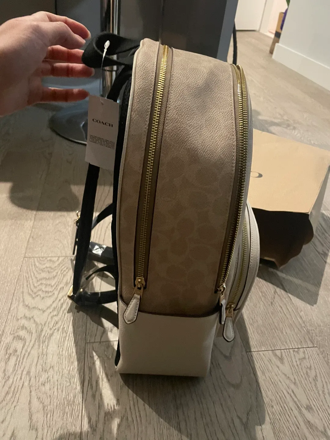 Coach Sig LG Court Backpack - IM/Sand/Chalk image indicator(5)