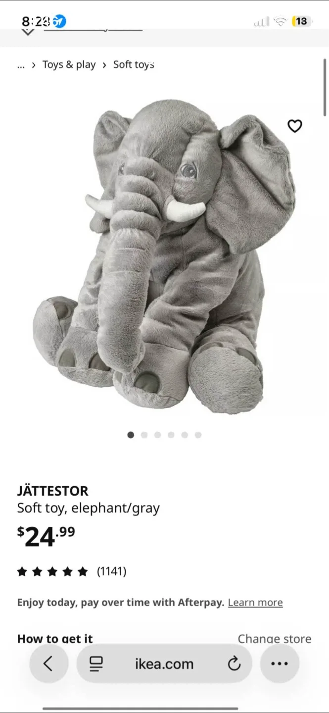 IKEA Plush lot (Alien, Shark & Elephant) image indicator(3)