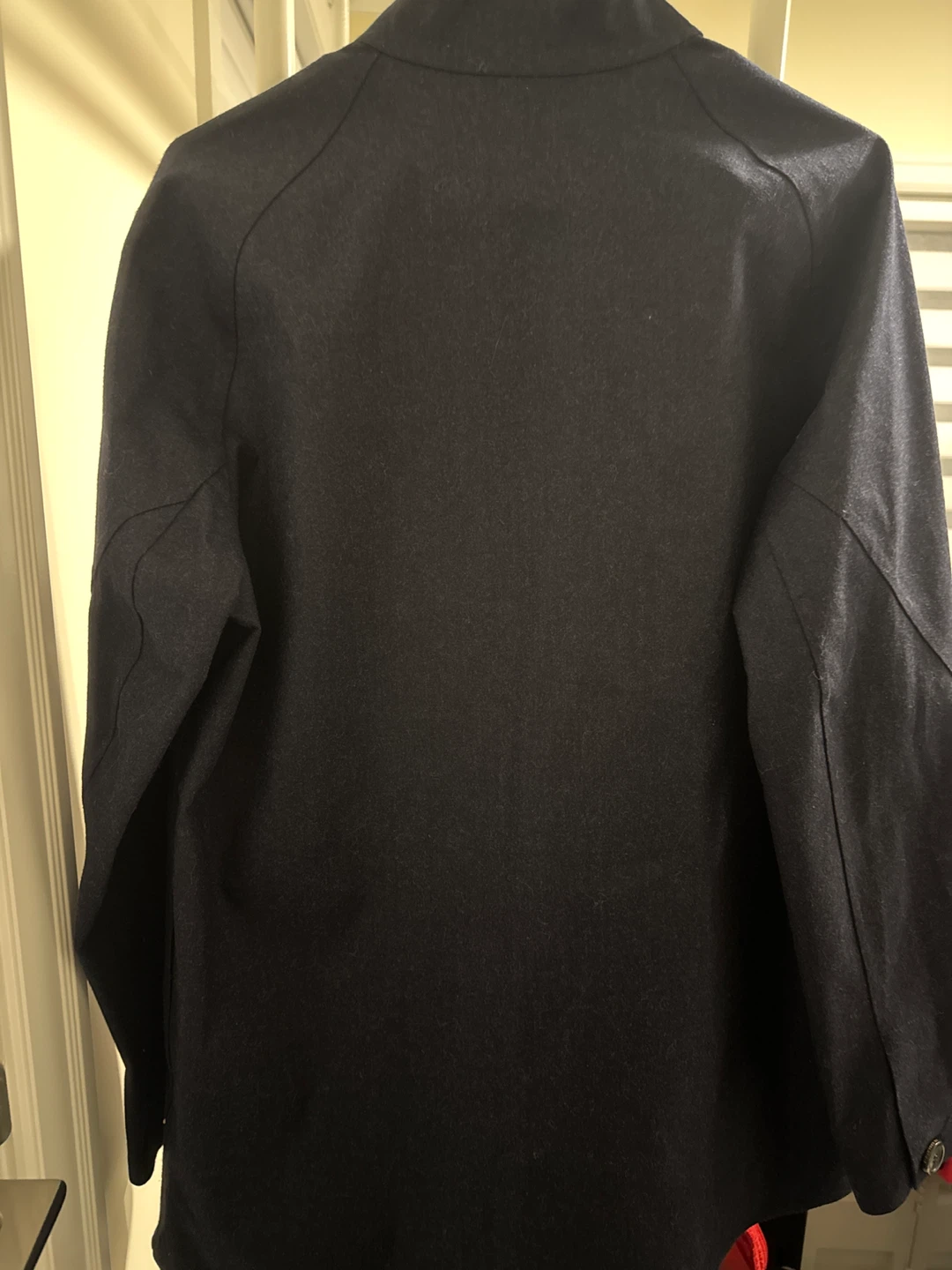 Navy Blue Wool Blend Jacket - photo 2