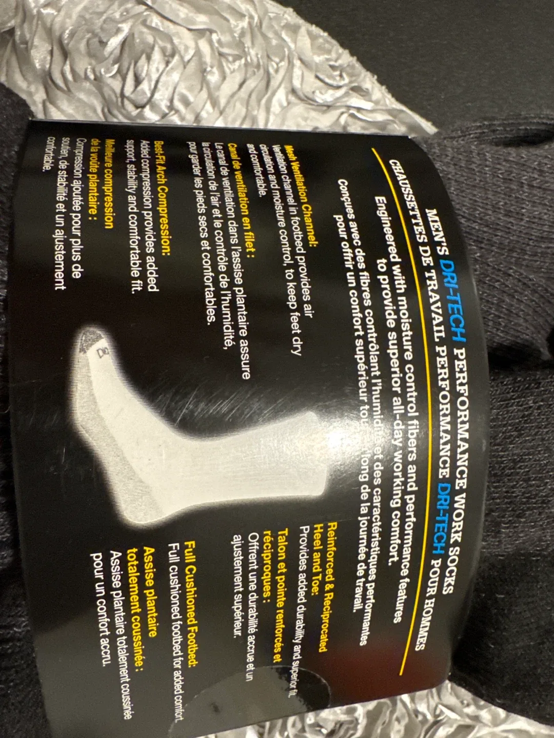 Dickies Dri-Tech Crew Socks, Size 10, Grey image indicator(2)