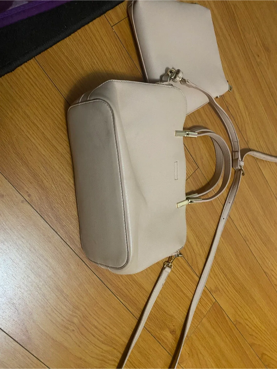 Light Pink Tote Bag with Crossbody Strap image indicator(5)