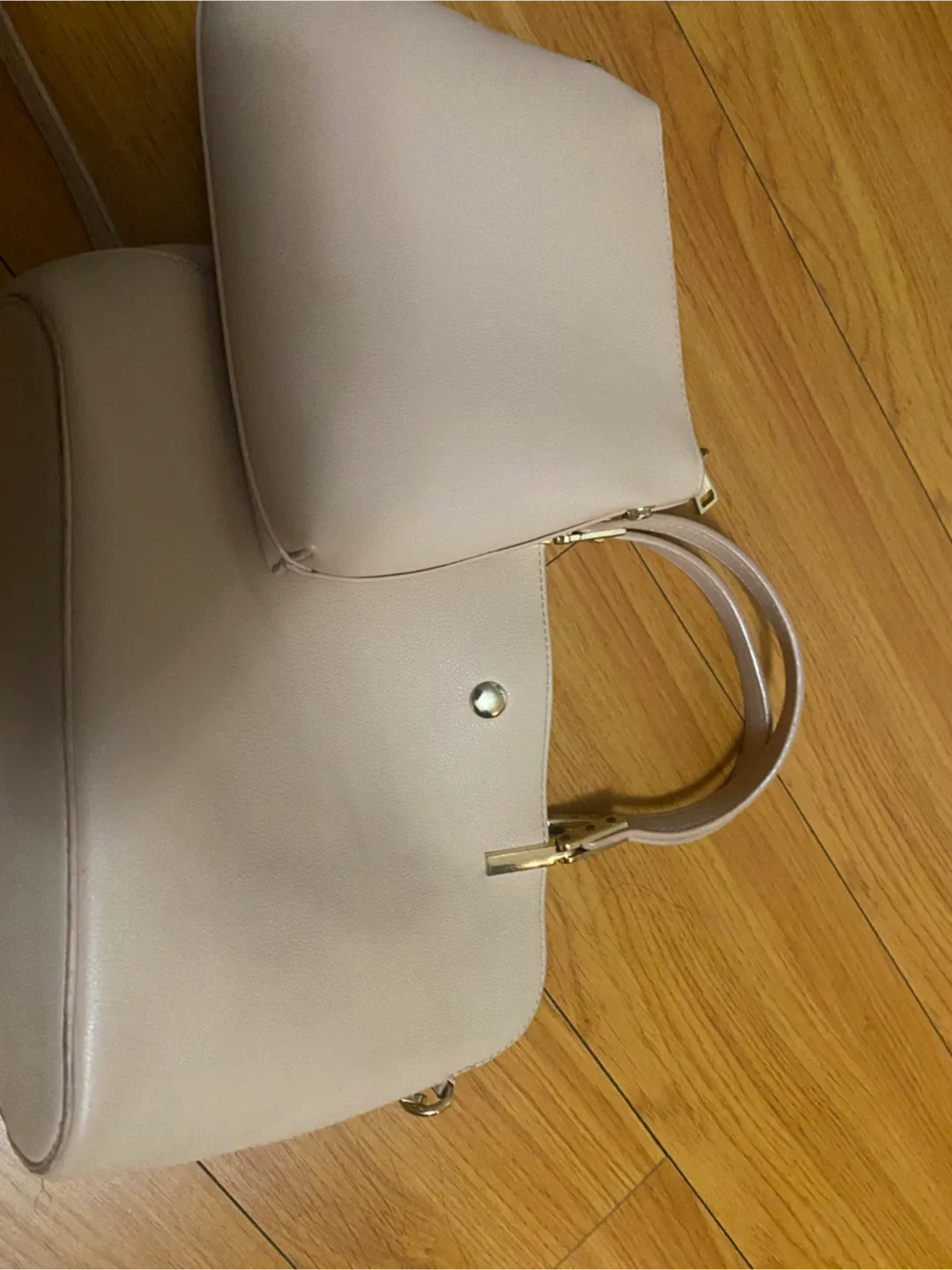 Light Pink Tote Bag with Crossbody Strap image indicator(4)