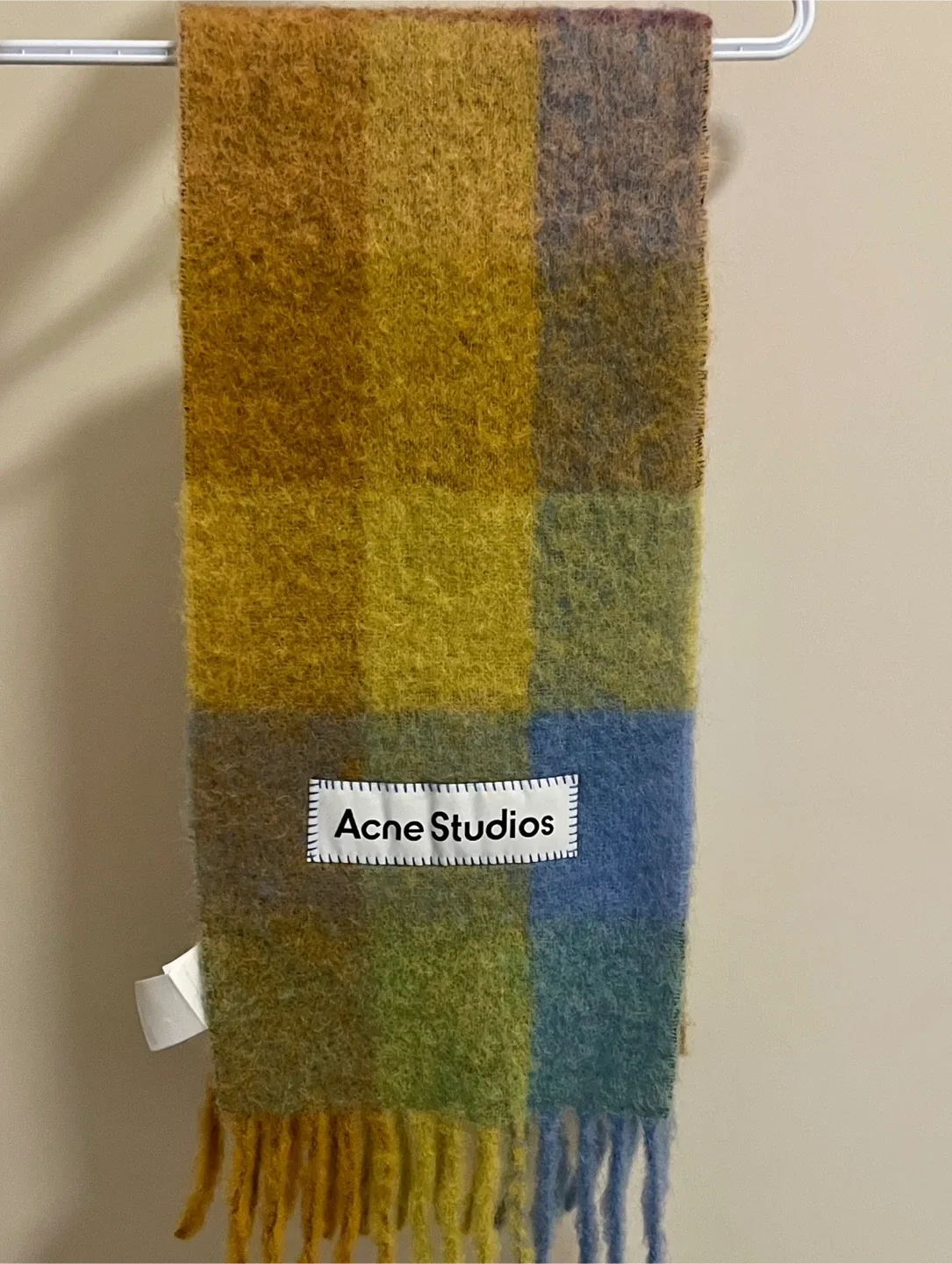 Acne Studios Multicolour Mohair Checked Scarf